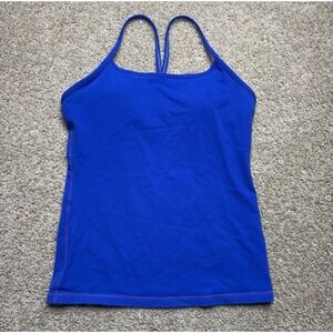 Lululemon Power Y Tank Blue Size 10 Padding Included
